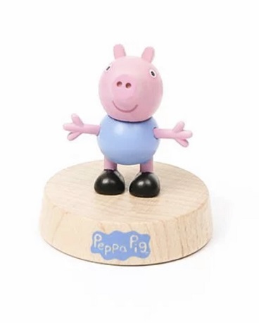 @【佩佩豬】喬治 木 公仔 擺飾 粉紅豬小妹 Peppa pig_3