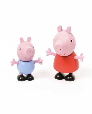 @【佩佩豬】佩佩‧喬治 木造型磁鐵．Peppa pig_3